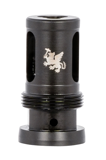 Picture of Griffin Armament Taper Mount Hammer Comp Black 17-4 Stainless Steel with 5/8"-24 tpi Threads, 1.94" OAL & 1.08" Diameter for 30 Cal TMHC305824