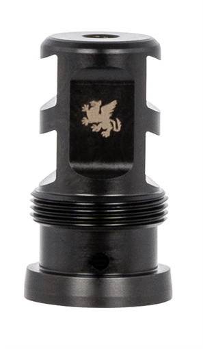 Picture of Griffin Armament Paladin 2 Port Taper Mount 22 Cal 1/2"-28 tpi 1.88" 17-4 Stainless Steel Black Melonite QPQ TMPB22C1228