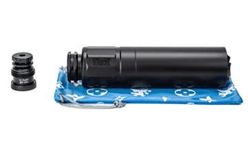 Picture of Griffin Armament Optimus 6, Suppressor, 6.68" Long, 6MM, 17-4 Stainless Steel Construction, Includes 1/2x28 Taper Mount EZ-Brake, Cerakote Finish, Black GAOP6TM-W