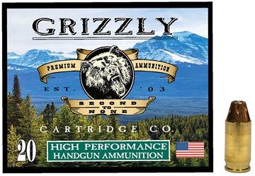 Picture of Grizzly Ammo 380ACP 90gr Jacketed Hollow Point 20 Per Box/10 Case GC380A2