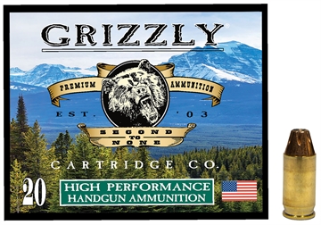 Picture of Grizzly Ammo 380ACP+P 90gr Jacketed Hollow Point 20 Per Box/10 Case GC38A1