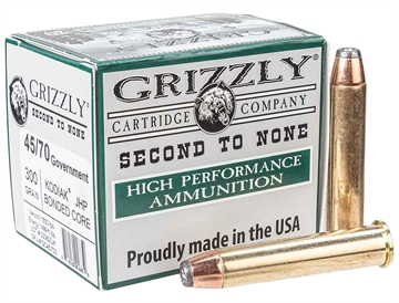 Picture of Grizzly Ammo GC45/703   45-70Gov 300gr Jacketed Hollow Point 20 Per Box/10 Case
