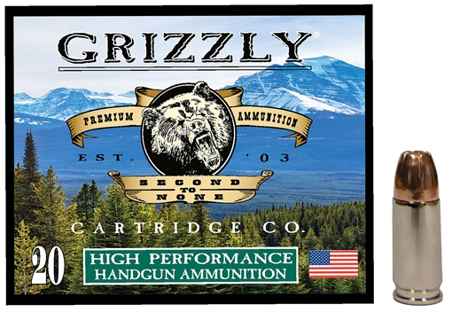 Picture of Grizzly Ammo 9mm 115gr Jacketed Hollow Point 20 Per Box/10 Case GC9MM1