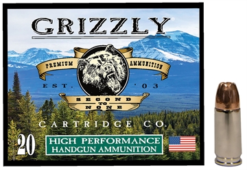 Picture of Grizzly Ammo 9mm 115gr Jacketed Hollow Point 20 Per Box/10 Case GC9MM1