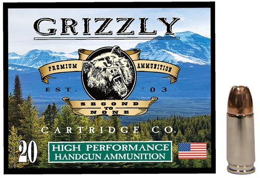 Picture of Grizzly Ammo 9mm 124gr Jacketed Hollow Point 20 Per Box/10 Case GC9MM2