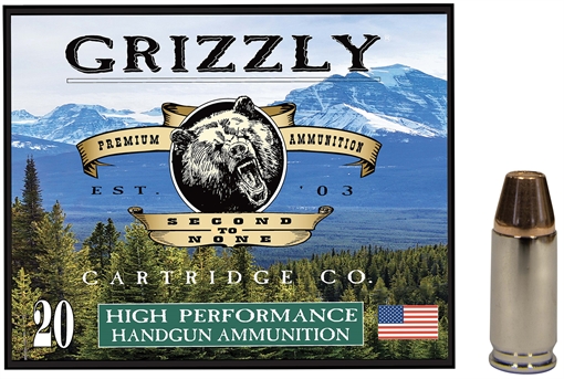 Picture of Grizzly Ammo 9mm+P 124gr Full Metal Jacket Flat Point 20 Per Box/10 Case GC9M+P1