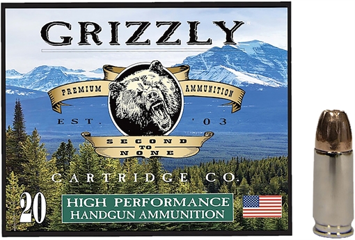 Picture of Grizzly Ammo 9mm+P 124gr Jacketed Hollow Point 20 Per Box/10 Case GC9+P+CM10