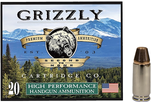 Picture of Grizzly Ammo GC9+P+CM7 9mm+P 124gr Full Metal Jacket Flat Point 20 Per Box/10 Case GC9+P+4