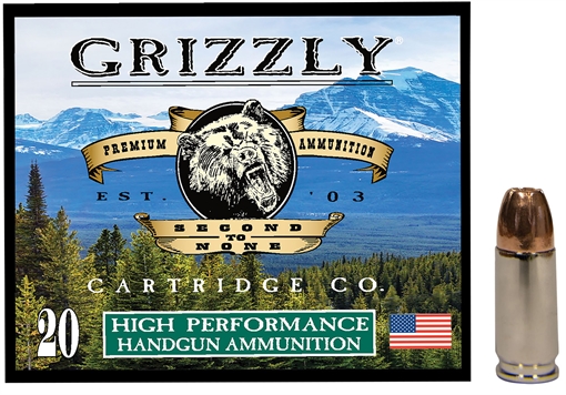 Picture of Grizzly Ammo 9mm+P 115gr Jacketed Hollow Point 20 Per Box/10 Case GC9+P+CM9