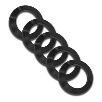 Picture of GrovTec US Inc Crush Washer 308 Cal Black Nitride Steel 5/8"-24 tpi Rifle 5 Per Pack GTHM320