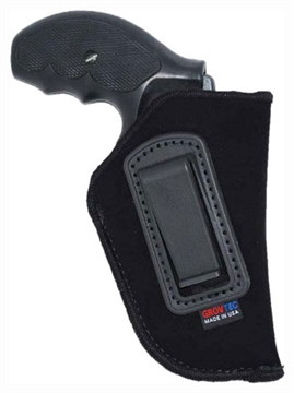 Picture of GrovTec US Inc Inside The Pants IWB Size 01 Black Suede Belt Clip Fits Med Semi-Auto 3-4" Barrel Right Hand GTHL14101R