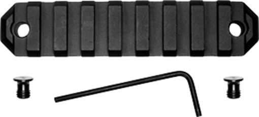 Picture of GROVTEC RAIL SECTION KEYMOD 3.8" 9 SLOT ALUMINUM BLACK GTSW229