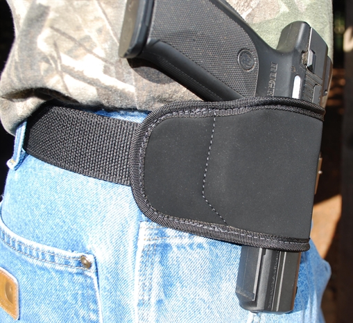 Picture of GrovTec US Inc Multi-Fit OWB Size 99 Black Suede Belt Loop Fits Med/Lg Semi-Auto Right Hand GTHL15099BLK