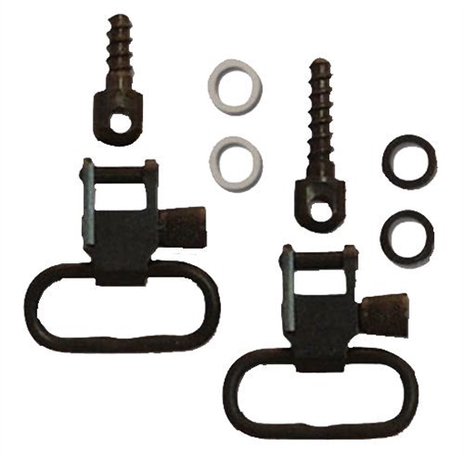 Picture of GrovTec , Wood Screw Forend Locking Swivel Set, Black Oxide Finish, Black, Includes (1) 1/2" and (1) 3/4" Wood Screw Sling Studs, (2) 1" GT Locking Swivels, (2) Spacers GTSW23