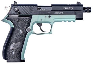 Picture of GSG FireFly 22 WMR 13+1 4.90" Black Threaded Barrel, Mint Aluminum Serrated Slide, Mint Aluminum Frame w/Picatinny Rail, Textured Grip GERG2213TFFMA