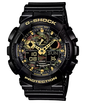 Picture of GSHOCK GA-100CF-1A9 ANALOG DIGITAL BLK/CAMO DIAL GA100CF1A9 079767994983