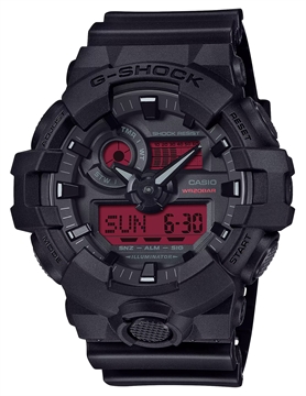 Picture of GSHOCK GA-700BBR-1ACR ANALOG DIGITAL BLK/RED GA700BBR1ACR 889232401317
