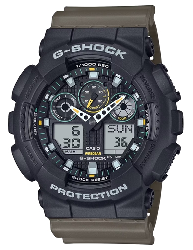 Picture of GSHOCK ANLG-DIGTL GRN GA100TU1A3CR
