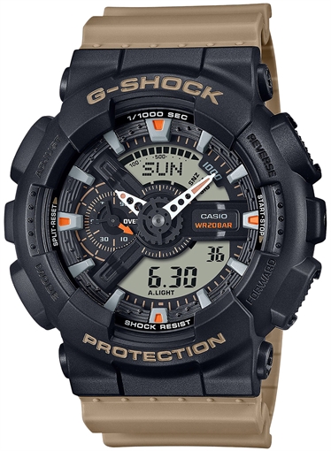 Picture of GSHOCK ANLG-DIGTL WRLD TIME TAN GA110TU1A5CR