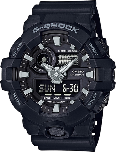 Picture of GSHOCK PREMIER GS FRNTBTTN SPR BLK GA7001B