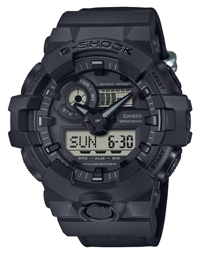 Picture of GSHOCK ANALOG DIGITAL/NYLON ST BLACK GA700BCE1ACR
