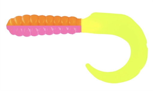 Picture of GSM 2" CURL TAIL GRUB ORANGE/PINK/CHART 10 PK CTG225