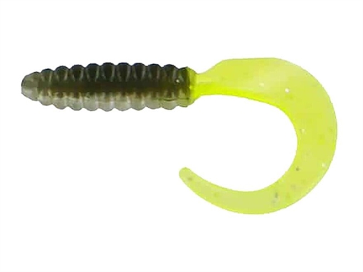 Picture of GSM 2" CURL TAIL GRUB TEN SHAD/CHT GLITTER 10 PK CTG230