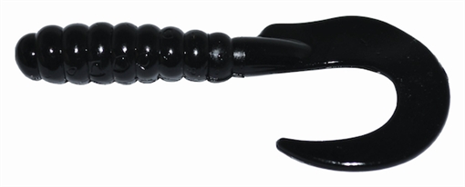 Picture of GSM 2" CURL TAIL GRUB BLACK 10 PK CTG210