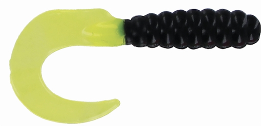 Picture of GSM 2" CURL TAIL GRUB BLACK/CHART 10 PK CTG216