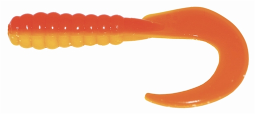 Picture of GSM 2" CURL TAIL GRUB ORANGE/YELLOW 10 PK CTG214