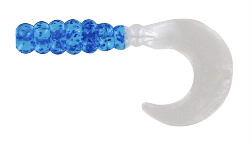 Picture of GSM 2" FAT GRUB BLUE GLITTER/PEARL 10 PK FG248