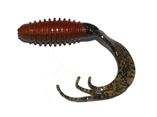 Picture of GSM 2" RING TRIPLE TIP GRUB BROWN CRAWDAD 10 PK RTTG224