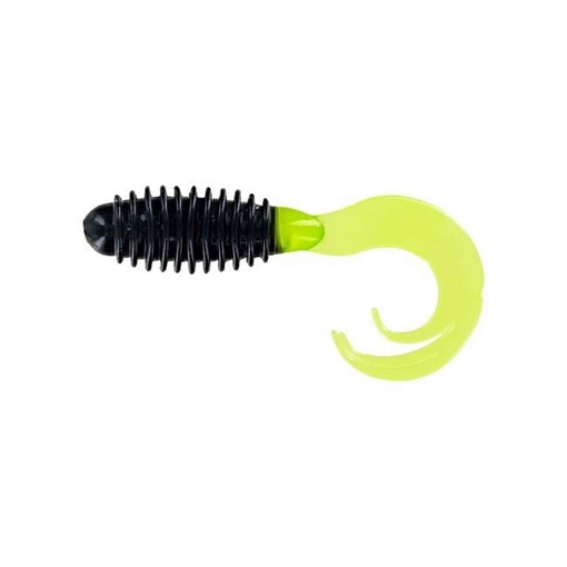 Picture of GSM 2" RING TRIPLE TIP GRUB BLACK/CHART TAIL 10 PK RTTG210