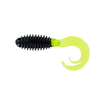 Picture of GSM 2" RING TRIPLE TIP GRUB BLACK/CHART TAIL 10 PK RTTG210