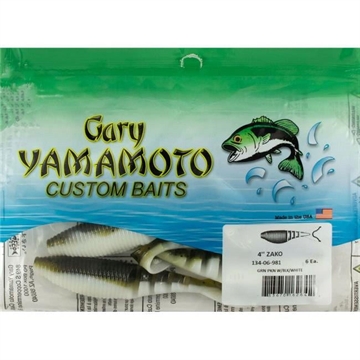 Picture of GSM 4" ZAKO GREEN PUMPKIN W/ BLACK/WHITE (6 PACK) YAM-134-06-981