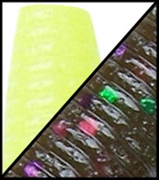 Picture of GSM SENKO GREEN PUMPKIN W/ CHARTREUSE TAIL (10 PACK) YAM-9-10-913