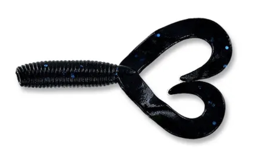 Picture of GSM DOUBLE TAIL GRUB BLACK W/ LARGE BLUE FLAKE (20 PACK) YAM-15-20-021