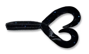 Picture of GSM DOUBLE TAIL GRUB BLACK W/ LARGE BLUE FLAKE (20 PACK) YAM-15-20-021