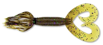 Picture of GSM DOUBLE TAIL HULA GRUB GRN PMK W/ LRG GRN & PUR FLK 10PK YAM-93-10-301