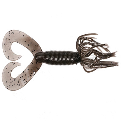 Picture of GSM DOUBLE TAIL HULA GRUB CINNAMON W/ LARGE BLACK FLAKE 10PK YAM-93-10-176