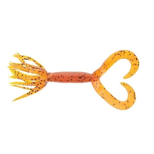 Picture of GSM DOUBLE TAIL HULA GRUB FIRE CRAW (10 PACK) YAM-93-10-9003