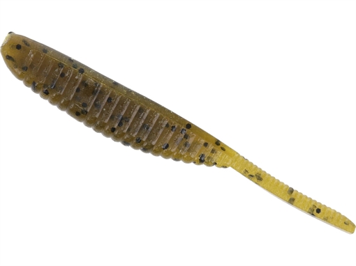 Picture of GSM SHAD SHAPE WORM GRN PUMPKIN W/ LARGE BLK FLAKE (10 PACK) YAM-68JR-10-297