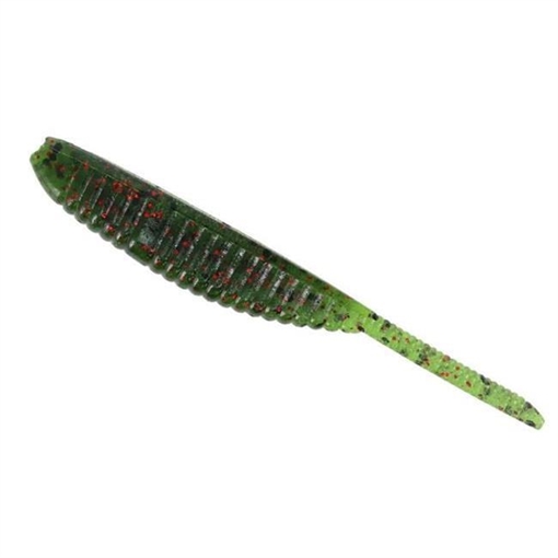 Picture of GSM SHAD SHAPE WORM WATERMELON W/ BLK & RED FLAKE (10 PACK) YAM-68JR-10-208