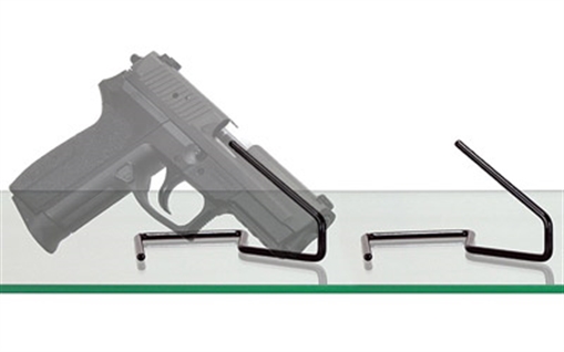 Picture of Gun Storage Solutions Handgun Kikstands, Vinyl coated, Fits Guns As Small As .22 Caliber, 1 Per Stand, Free Standing, Black, 10 Pack KIK10