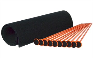 Picture of Gun Storage Solutions Rifle Rods, Fit .22 Caliber and Larger, 16" Length, Orange, Includes 19"X30" Shelf Liner, 10 Pack RR20SK-OR