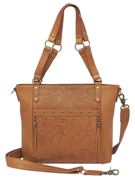 Picture of GTM GTM-122/DBTN BOHO SHLDR TOTE TAN GTM122DBTN