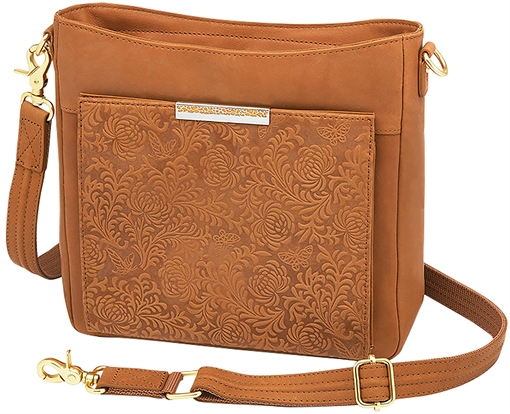 Picture of GTM GTM-98/SADDLE SLIM CROSSBODY BRUSHD LMBSKN GTM98/SADDLE