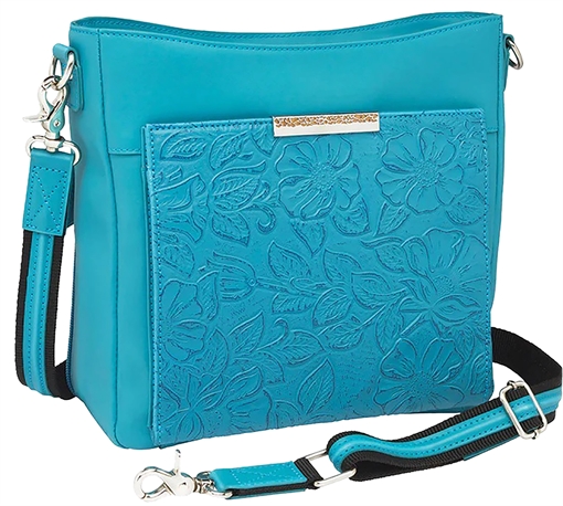 Picture of GTM GTM-98TLD/TBLUE SLIM CROSSBODY COWHIDE TURQ GTM98TLDTBLUE
