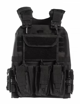 Picture of GUARD DOG BODY ARMOR DANE PLATE CARRIER BLACK ADJUSTABLE WITH MULTIPLE POUCHES DANE-BLK