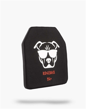 Picture of Guard Dog Tactical Level IV+ Multi-Curve 10X12 Ceramic Plate 8.3 Lb/Per - Black RIDGEBACK